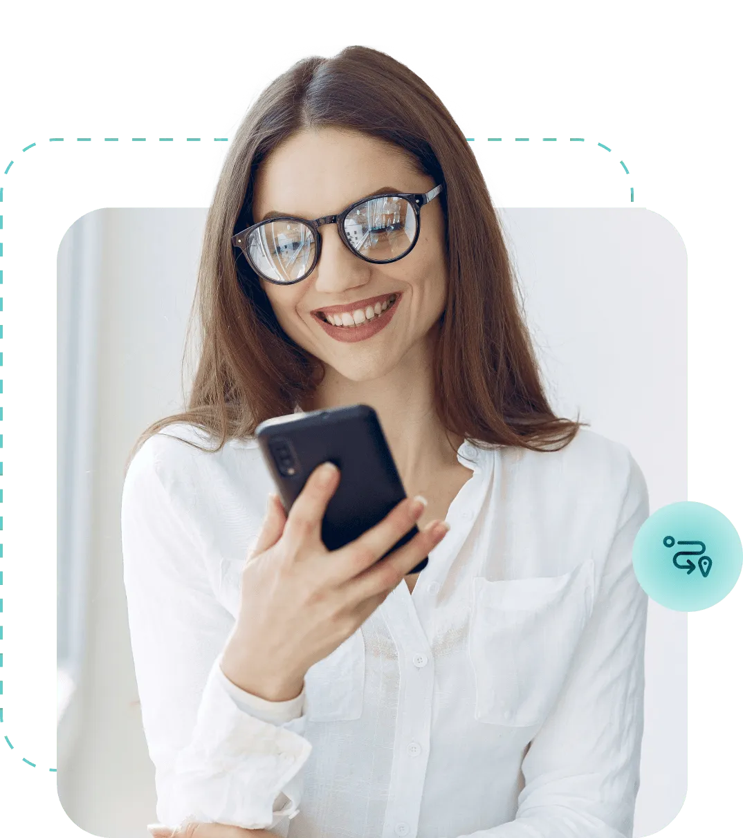 Woman using Xeebi toll free numbers