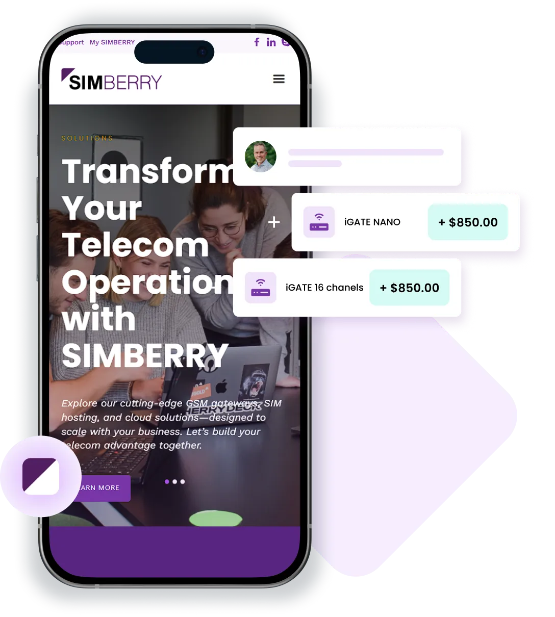 Phone receiving TFN messages from a 1-800 number